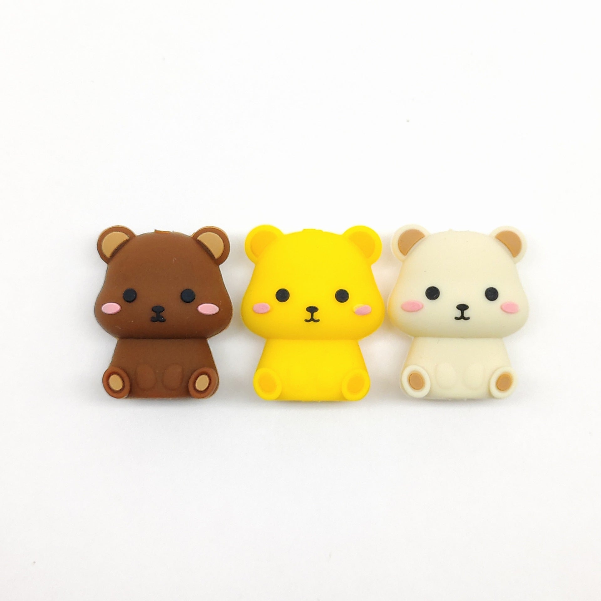 Wholesale 20pcs/pack 3D silicone beads cartoon three-dimensional food grade silicone beads